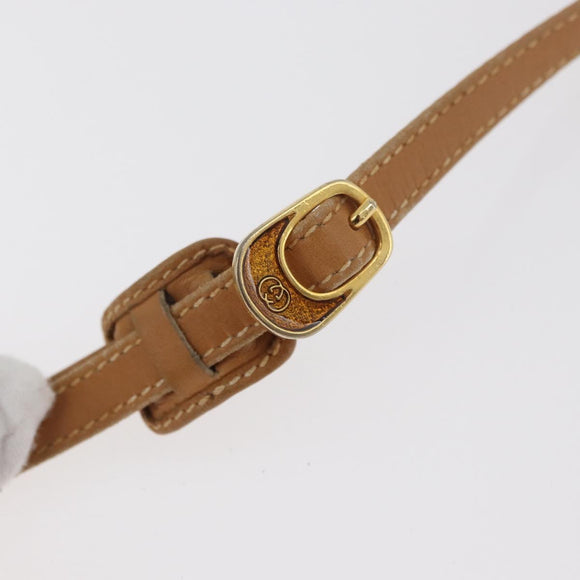 GUCCI Micro GG Supreme Umhängetasche PVC Beige Gold Auth BA12843