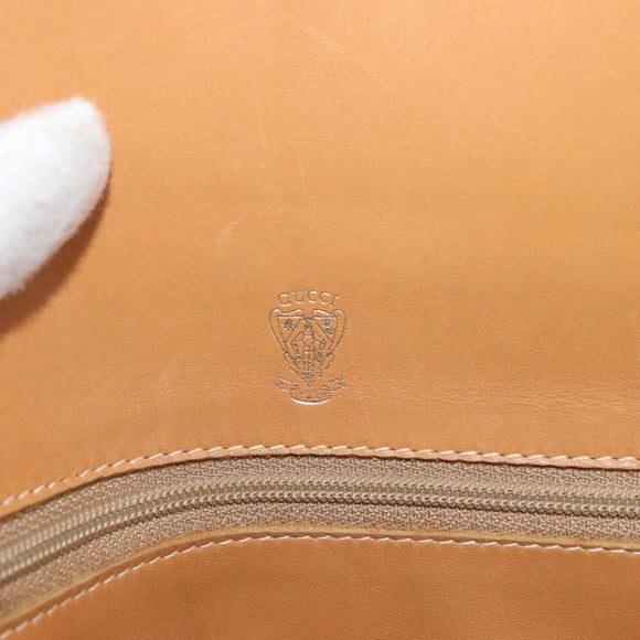 GUCCI Micro GG Supreme Umhängetasche PVC Beige Gold Auth BA12843