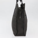 HERMES Her Line MM Hand Bag Canvas Gray Silver Auth BA12844-4