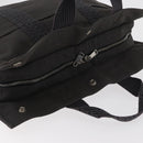 HERMES Her Line MM Hand Bag Canvas Gray Silver Auth BA12844-6