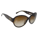 CHANEL Zonnebril kunststof Bruin CC Auth BA12849-1