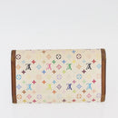 LOUIS VUITTON Monogram Multicolore Geldbörse 2er Set Weiß LV Auth BA12853-11