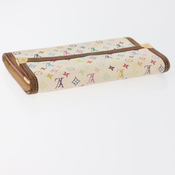 LOUIS VUITTON Monogram Multicolore Geldbörse 2er Set Weiß LV Auth BA12853