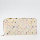 LOUIS VUITTON Monogram Multicolore Geldbörse 2er Set Weiß LV Auth BA12853-2