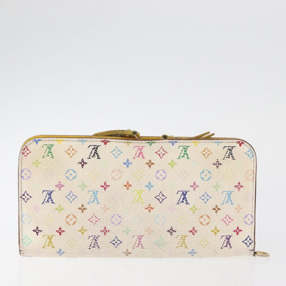 LOUIS VUITTON Monogram Multicolore Geldbörse 2er Set Weiß LV Auth BA12853