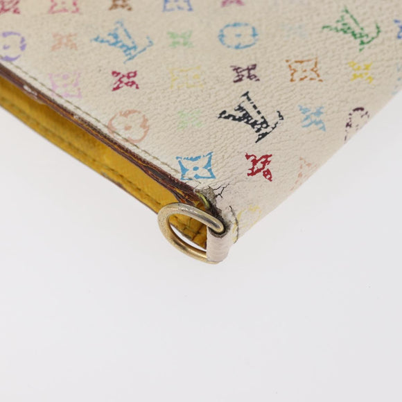 LOUIS VUITTON Monogram Multicolore Geldbörse 2er Set Weiß LV Auth BA12853