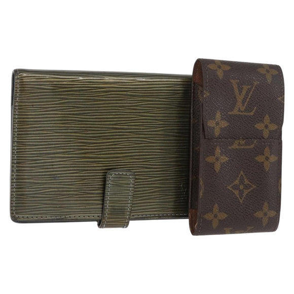 LOUIS VUITTON Epi Monogram Dagplanner Omslag 2 Set Groen LV Auth BA12854