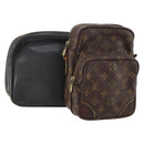 LOUIS VUITTON Monogram Taiga Clutch Bag 2 Set Ardoise LV Auth BA12855-1