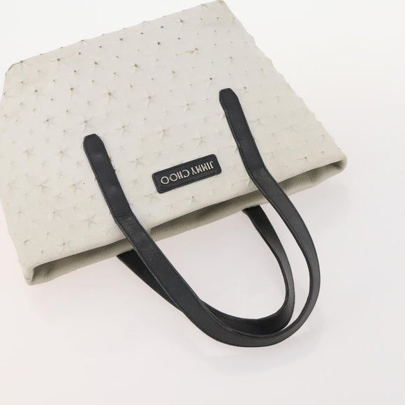 Jimmy Choo Hand Bag Leather 2 Set Black White Auth BA12856
