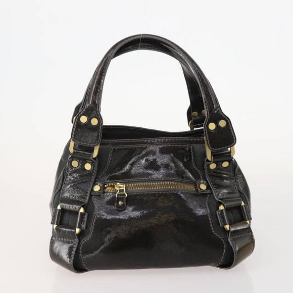 Jimmy Choo Hand Bag Leather 2 Set Black White Auth BA12856