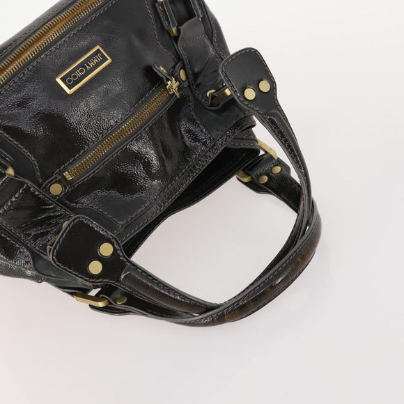 Jimmy Choo Hand Bag Leather 2 Set Black White Auth BA12856