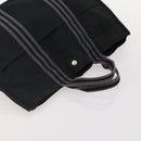 HERMES Fourre Tout MM Hand Bag Canvas 3 Set Navy Black Red Auth BA12857-12