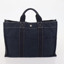 HERMES Fourre Tout MM Hand Bag Canvas 3 Set Navy Black Red Auth BA12857-16