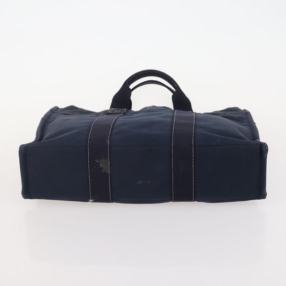 HERMES Fourre Tout MM Hand Bag Canvas 3 Set Navy Black Red Auth BA12857