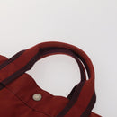 HERMES Fourre Tout MM Hand Bag Canvas 3 Set Navy Black Red Auth BA12857-6