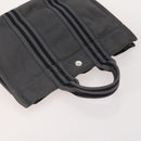 HERMES Fourre Tout PM Hand Bag Canvas 4 Set Gray Red Navy Auth BA12858-11