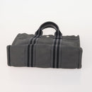 HERMES Fourre Tout PM Hand Bag Canvas 4 Set Gray Red Navy Auth BA12858-12