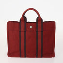 HERMES Fourre Tout PM Hand Bag Canvas 4 Set Gray Red Navy Auth BA12858-3