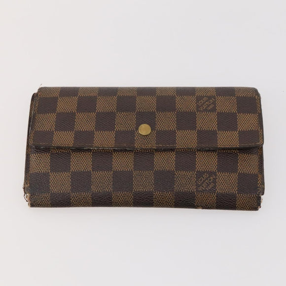 LOUIS VUITTON Damier Ebene Wallet 5 Set LV Auth BA12862