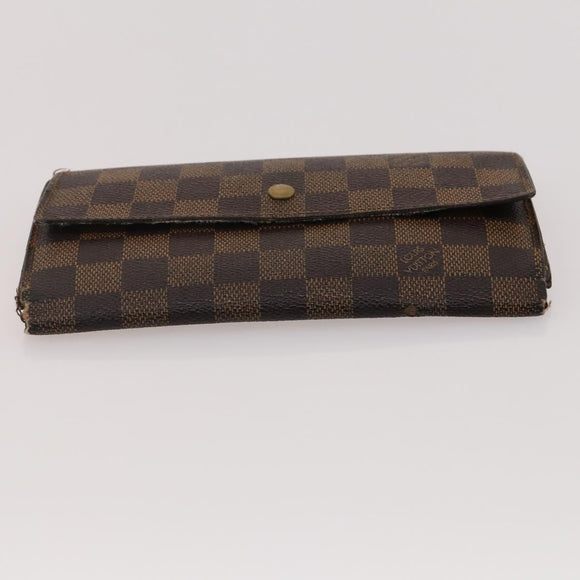 LOUIS VUITTON Damier Ebene Wallet 5 Set LV Auth BA12862