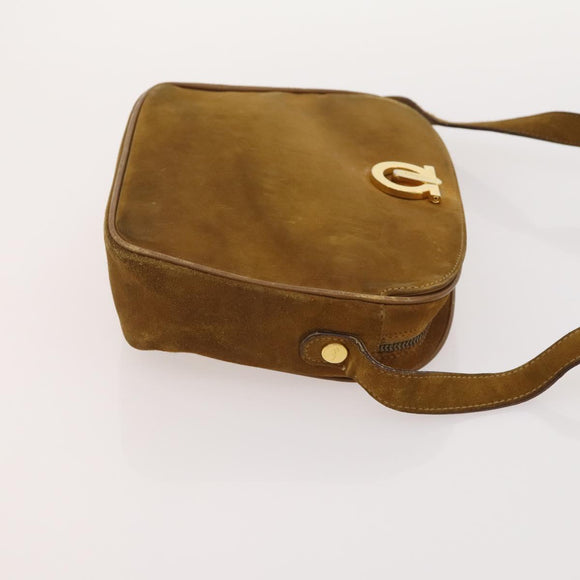 Salvatore Ferragamo Gancini Tas Leer Suède Gecoat Canvas 4 Delige Set Auth BA12864