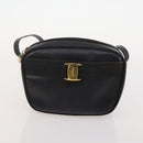 Salvatore Ferragamo Gancini Tas Leer Suède Gecoat Canvas 4 Delige Set Auth BA12864-14