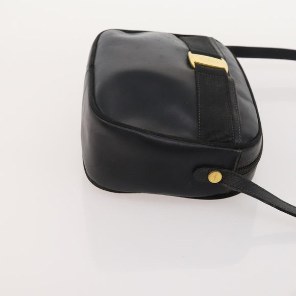 Salvatore Ferragamo Gancini Tas Leer Suède Gecoat Canvas 4 Delige Set Auth BA12864