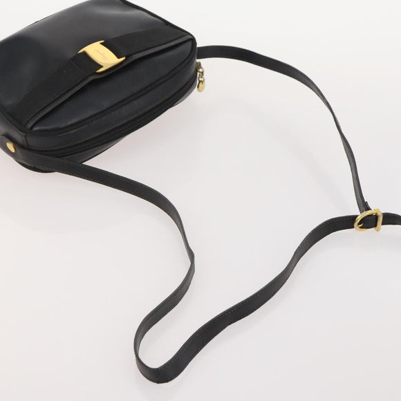 Salvatore Ferragamo Gancini Tas Leer Suède Gecoat Canvas 4 Delige Set Auth BA12864