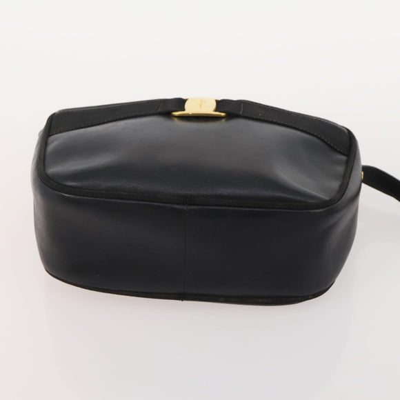 Salvatore Ferragamo Gancini Tas Leer Suède Gecoat Canvas 4 Delige Set Auth BA12864