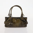 Salvatore Ferragamo Gancini Tas Leer Suède Gecoat Canvas 4 Delige Set Auth BA12864-20
