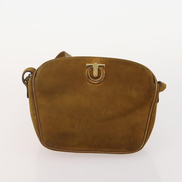 Salvatore Ferragamo Gancini Tas Leer Suède Gecoat Canvas 4 Delige Set Auth BA12864