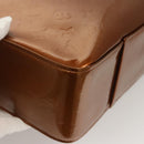 LOUIS VUITTON Monogram Vernis Columbus Tote Bag Bronze M91134 LV Auth BA1287-14