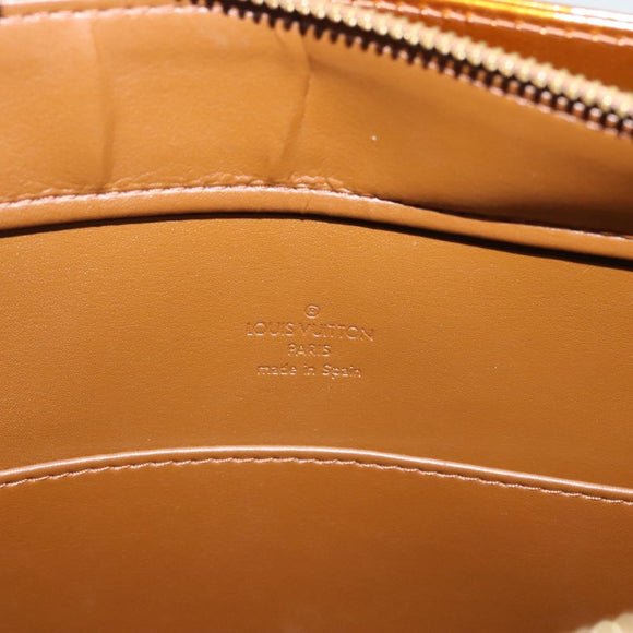 LOUIS VUITTON Monogram Vernis Columbus Tote Bag Bronze M91134 LV Auth BA1287