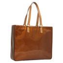LOUIS VUITTON Monogram Vernis Columbus Tote Bag Bronze M91134 LV Auth BA1287-1