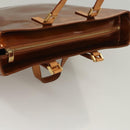 LOUIS VUITTON Monogram Vernis Columbus Tote Bag Bronze M91134 LV Auth BA1287-6