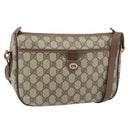GUCCI GG Supreme Web Sherry Line Bag PVC Beige Gold 89 02 077 Auth BA12879-1