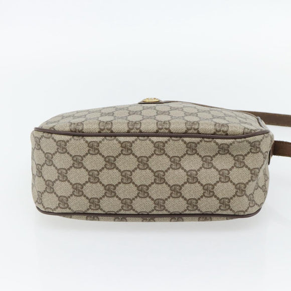 GUCCI GG Supreme Web Sherry Line Bag PVC Beige Gold 89 02 077 Auth BA12879