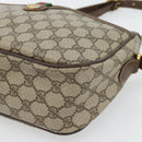 GUCCI GG Supreme Web Sherry Line Bag PVC Beige Gold 89 02 077 Auth BA12879-11