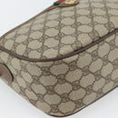 GUCCI GG Supreme Web Sherry Line Bag PVC Beige Gold 89 02 077 Auth BA12879-12