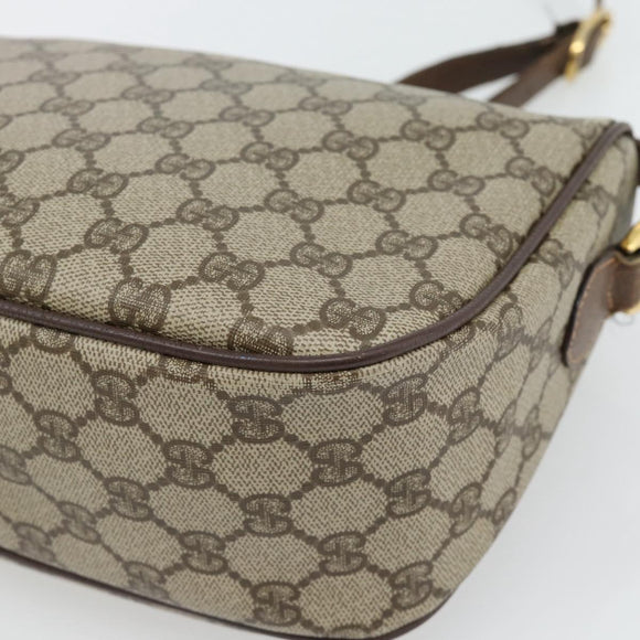 GUCCI GG Supreme Web Sherry Line Bag PVC Beige Gold 89 02 077 Auth BA12879