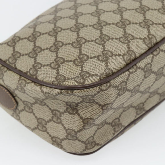 GUCCI GG Supreme Web Sherry Line Bag PVC Beige Gold 89 02 077 Auth BA12879