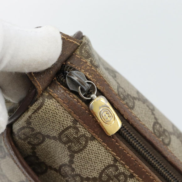GUCCI GG Supreme Web Sherry Line Bag PVC Beige Gold 89 02 077 Auth BA12879