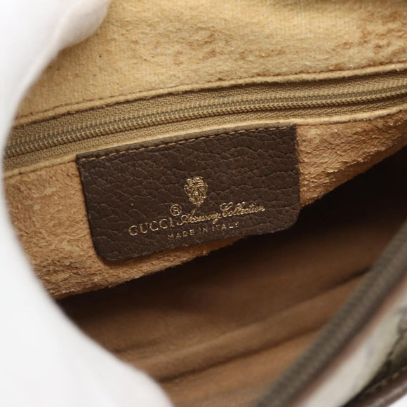 GUCCI GG Supreme Web Sherry Line Bag PVC Beige Gold 89 02 077 Auth BA12879