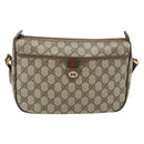 GUCCI GG Supreme Web Sherry Line Bag PVC Beige Gold 89 02 077 Auth BA12879-2