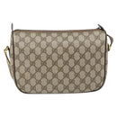 GUCCI GG Supreme Web Sherry Line Bag PVC Beige Gold 89 02 077 Auth BA12879-3