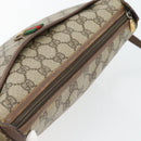 GUCCI GG Supreme Web Sherry Line Bag PVC Beige Gold 89 02 077 Auth BA12879-6