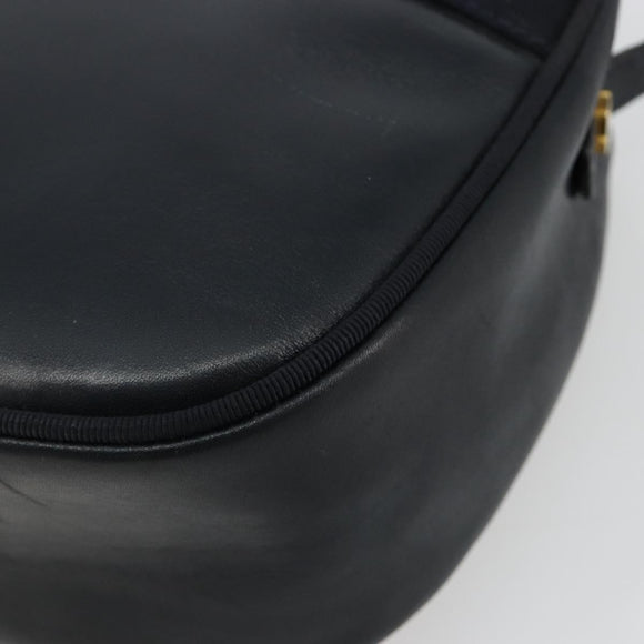 Salvatore Ferragamo Vala Umhängetasche Leder Navy Gold Auth BA12880