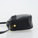 Salvatore Ferragamo Vala Umhängetasche Leder Navy Gold Auth BA12880-4