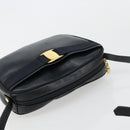 Salvatore Ferragamo Vala Umhängetasche Leder Navy Gold Auth BA12880-6