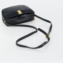 Salvatore Ferragamo Vala Umhängetasche Leder Navy Gold Auth BA12880-7